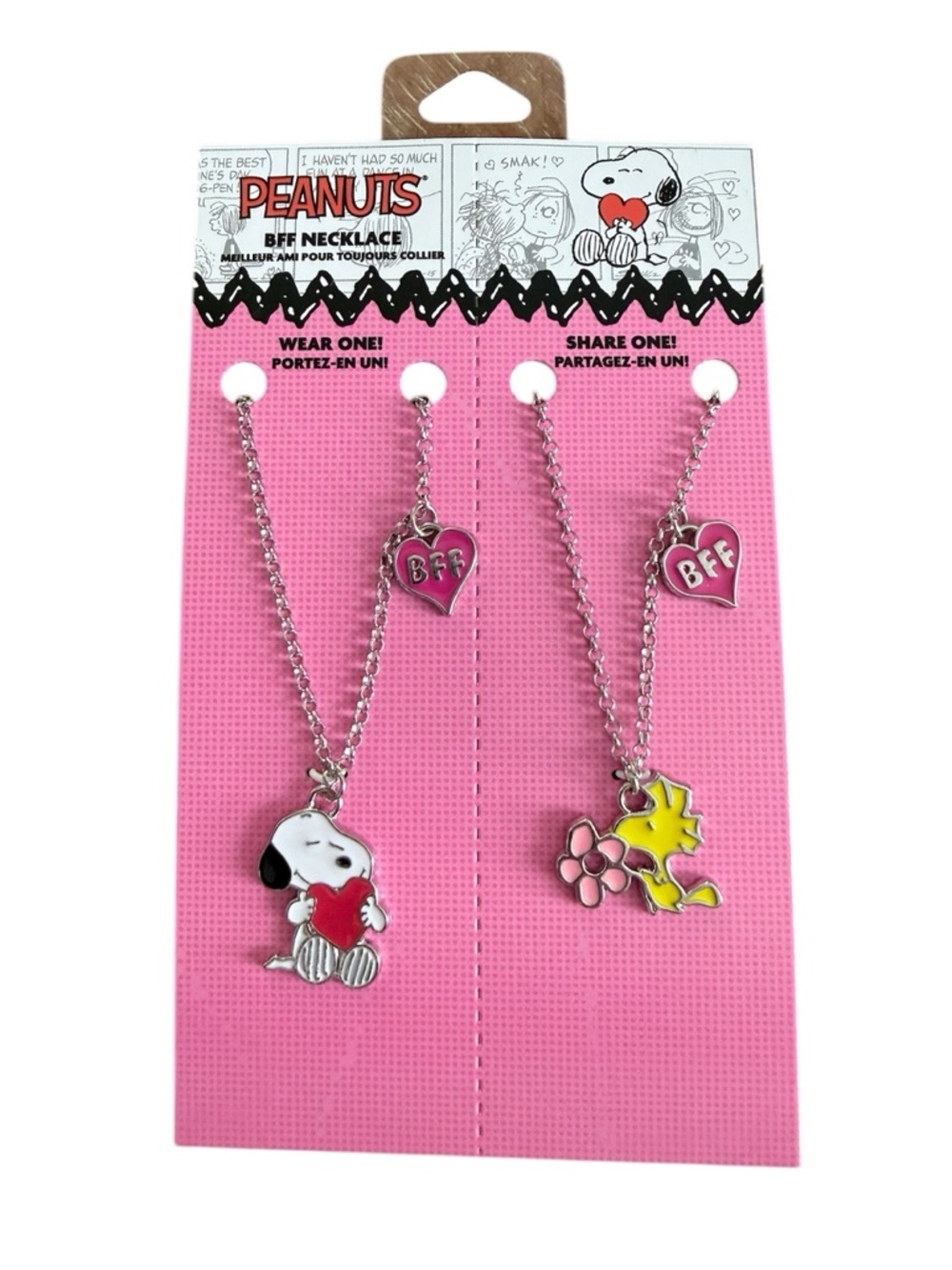 Peanuts BFF Necklace Set - Pink, Red, Yellow, White